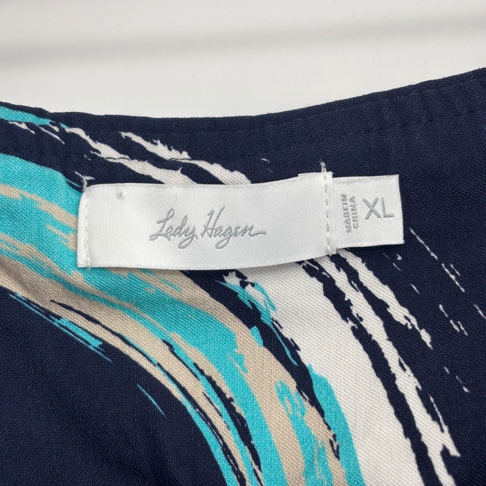 Lady Hagen Golf Skort XL Navy Blue Abstract Stretch Pocket Athletic Activewear - Picture 7 of 10